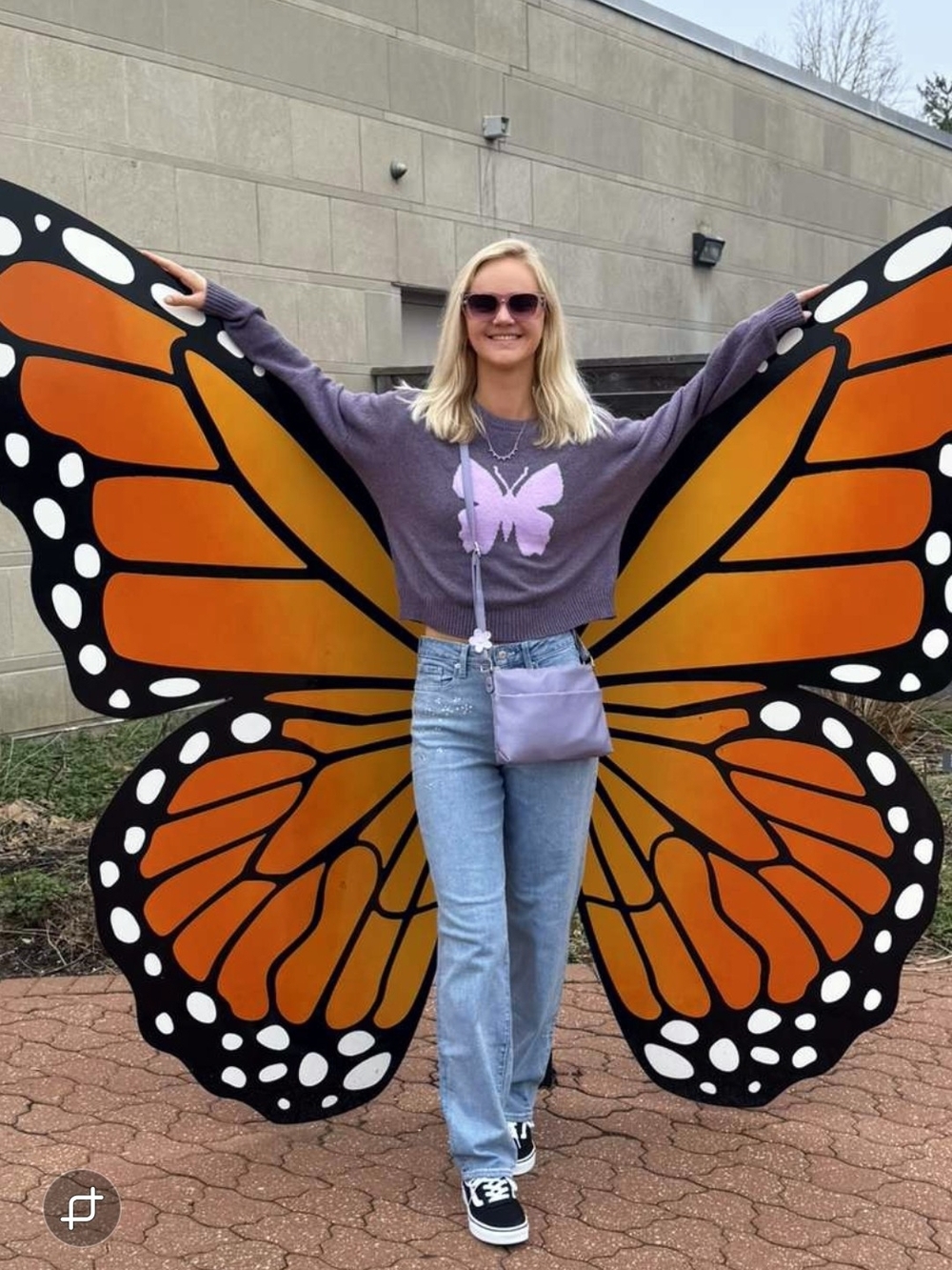 Lavender Butterfly Sweater